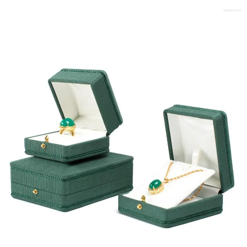 Bolsas de joalheria Bolsas de lúnulo anel de tecido pendente Caixa criativa Colar de colar para presente de armazenamento com fivela escondida