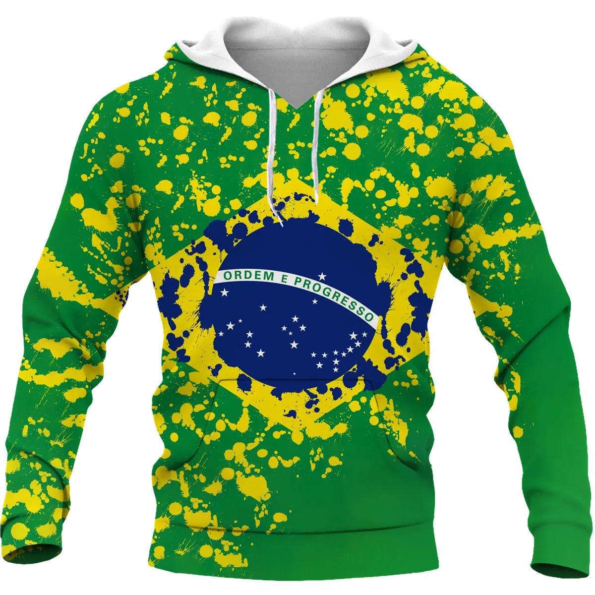 Herren Hoodies Sweatshirts Brasilien Flagge Hip Hop Hoodies Männer Frauen 3d bedruckt