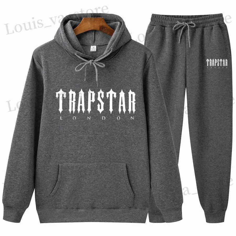 New Men's Tracksuit TRAPSTAR Fashion Hoodie Sportswear Men Clothes Jogging Casual Mens Running Sport Suits designer Pant 2Pcs Sets plus size women clothing T230814