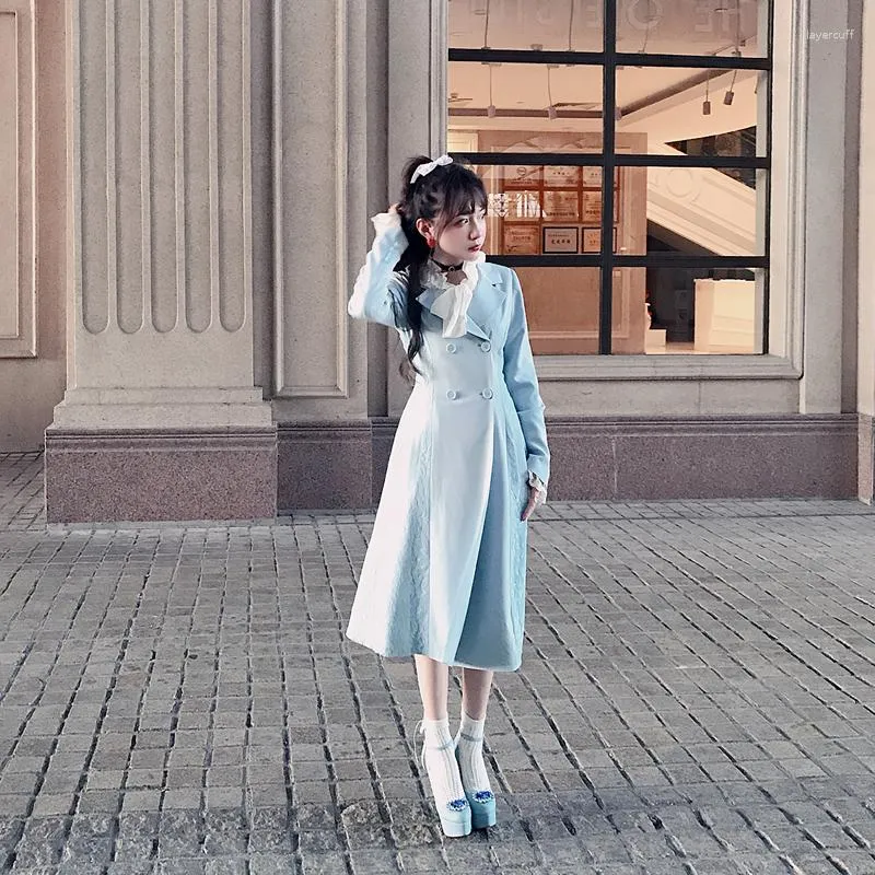 プリンセスロリータ女性のための甘いトレンチコート 2024年の秋の  