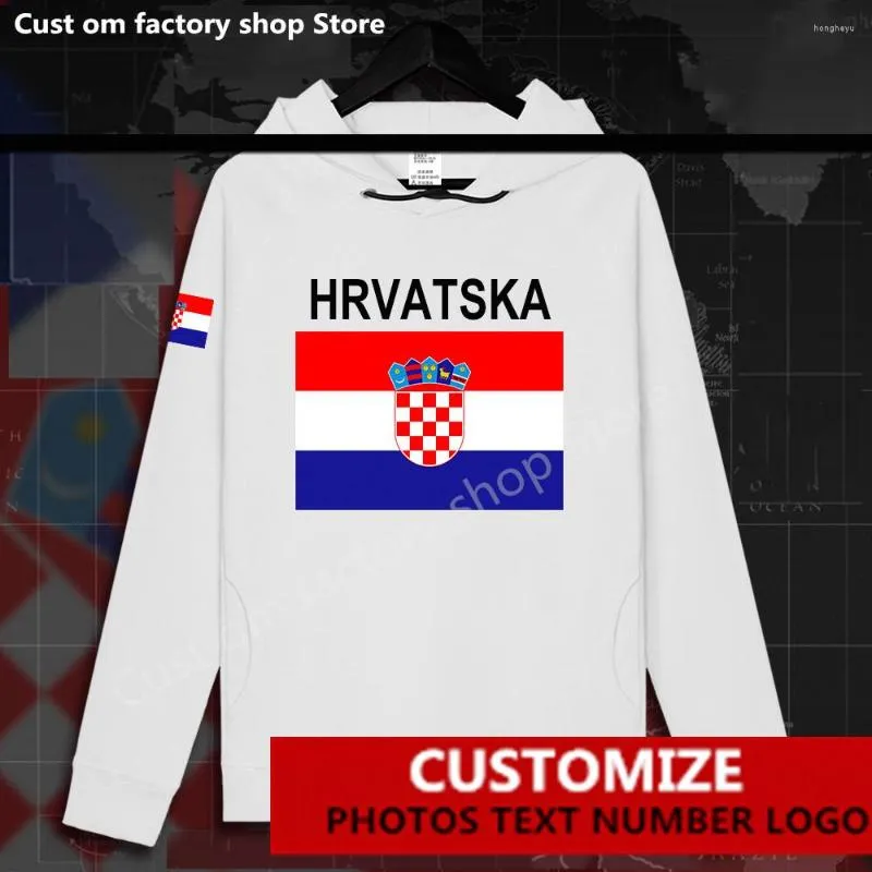 Męskie bluzy chorwacka hrvatska chorwacka chrzewska Chorwaci męskie pullovery z kapturem niestandardowe koszulki fanów