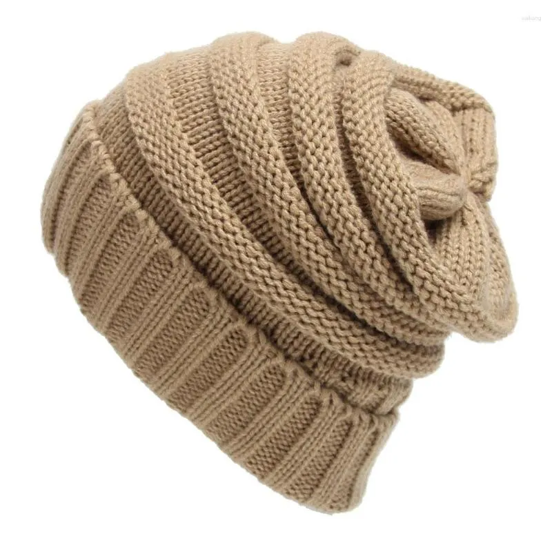 Berets Winter Women Hat Warm Oversized Chunky Soft Cable Knit Slouchy Beanie Accessories 120pcs