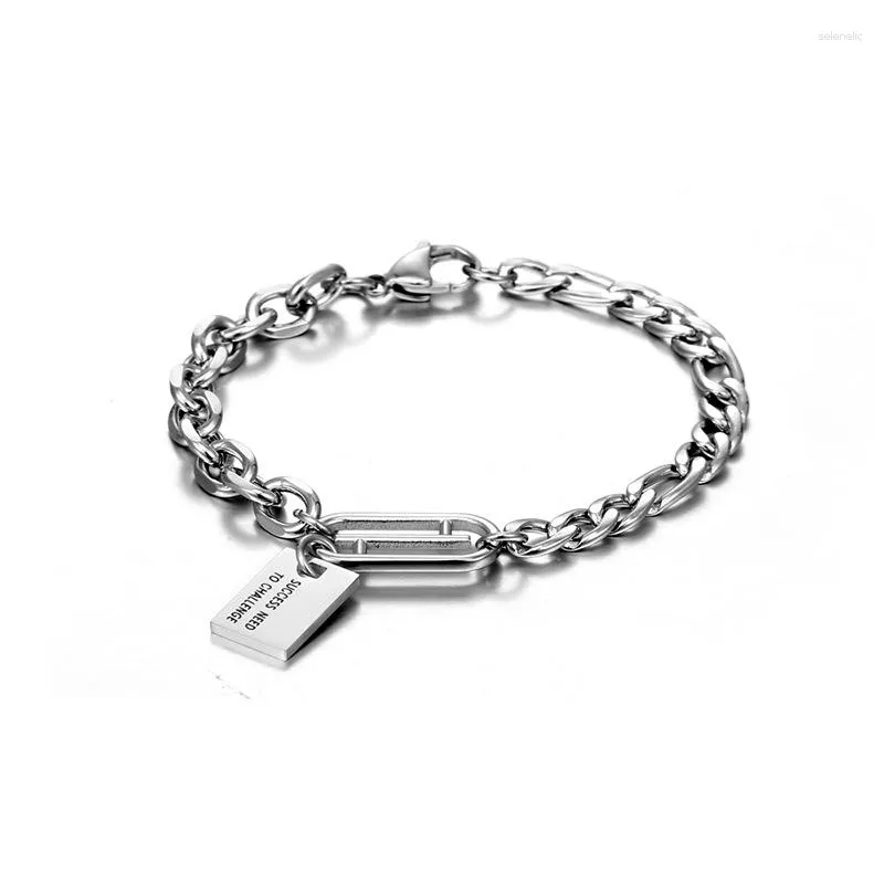 Link armbanden titanium staal hiphop armband voor jongens en meisjes sieraden geschenken feest kerst verjaardag