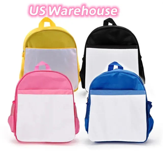 US Warehouse Sublimation Kids School Bag Kindergärtner Kid Kleinkindschule Rucksäcke für Mädchen Jungen verstellbares Gurt Design Großhandel Z11