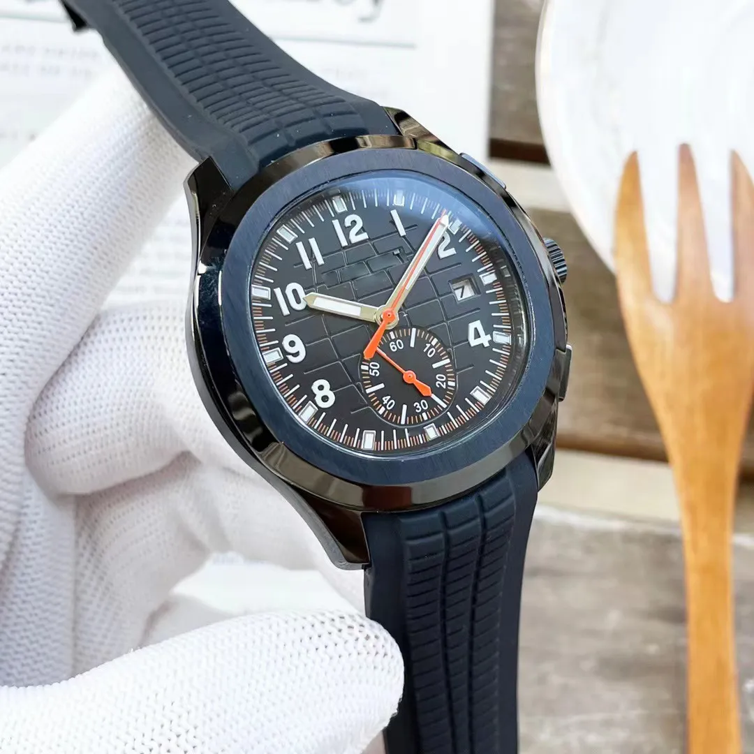 AQUANAUT Series 5968 Orange Sports Tape Mens Chronograph Watch 42mm Top Automatic Mechanical Movement With Transparent Bottom Fashionable Montre 23 From Zq trend shop 106.3 DHgate.Com