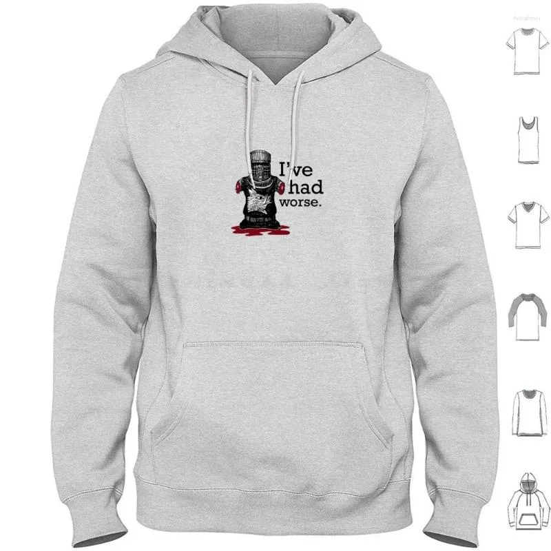 Men's Hoodies I'Ve Had Worse Long Sleeve Comedy Black Knight Monty Python Retro Vintage Laugh Humour Satire Holy Grail