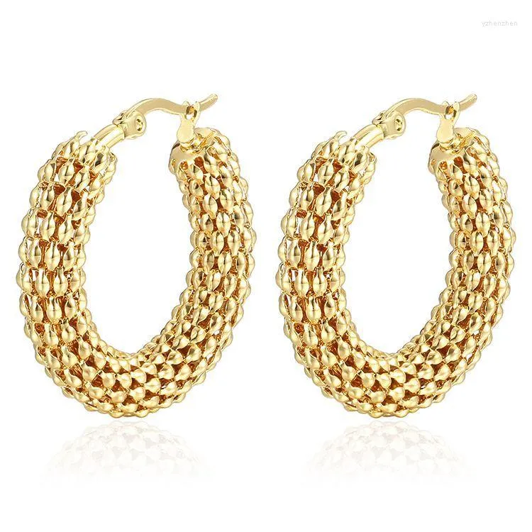 Boucles d'oreilles cerceaux femme acier inoxydable pour femmes hommes gros cercle rond boucle d'oreille hiphop bijoux cadeau en gros