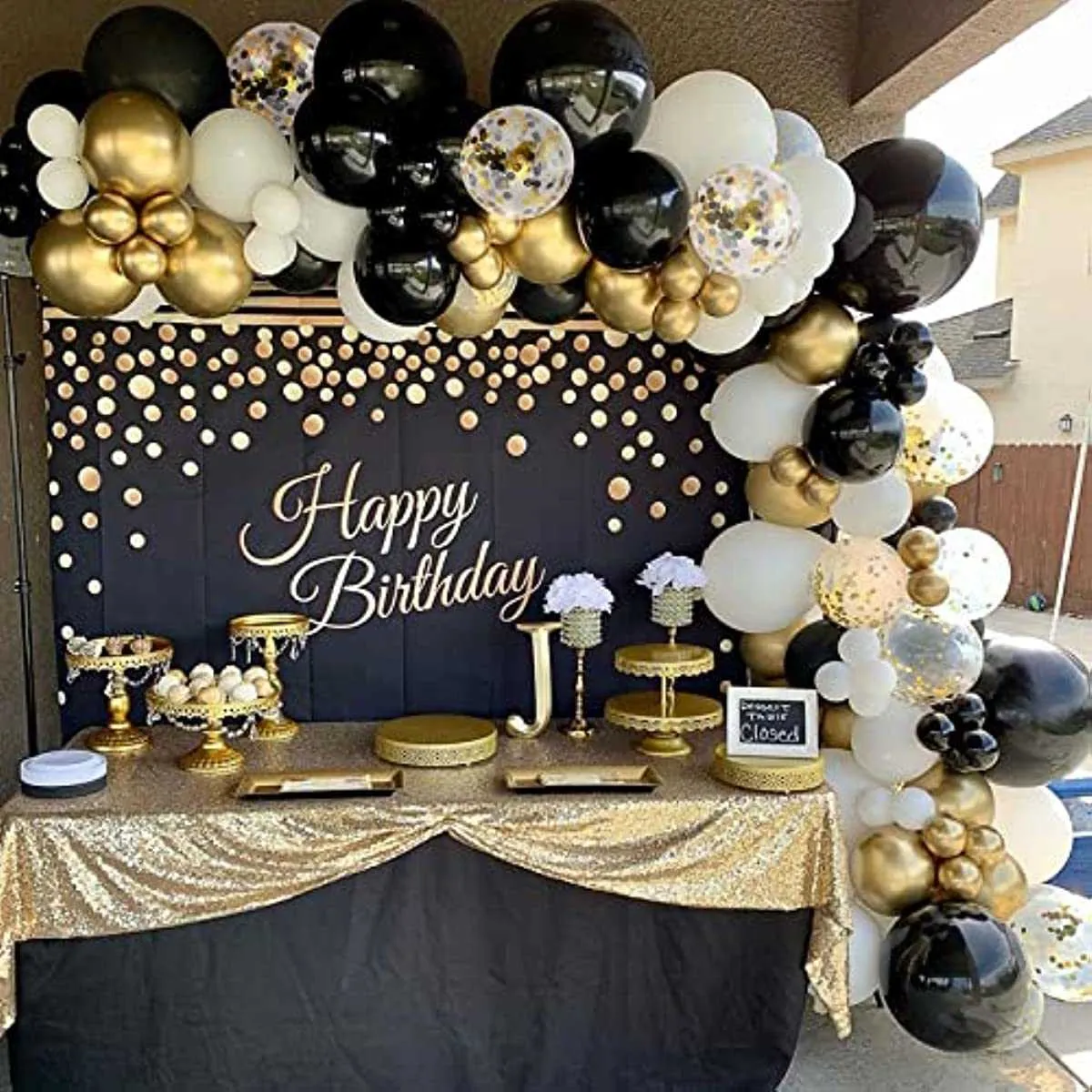 Black and gold store baby shower decorations