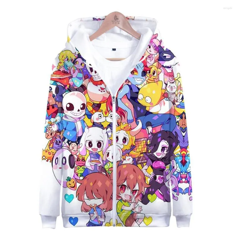 Heren Hoodies Nieuwheid 3 tot 16 jaar Kids Hoodie 3d Undertale Sans Zipper Boy Girls Sweatshirt Cartoon Teen Coat Kinderkleding