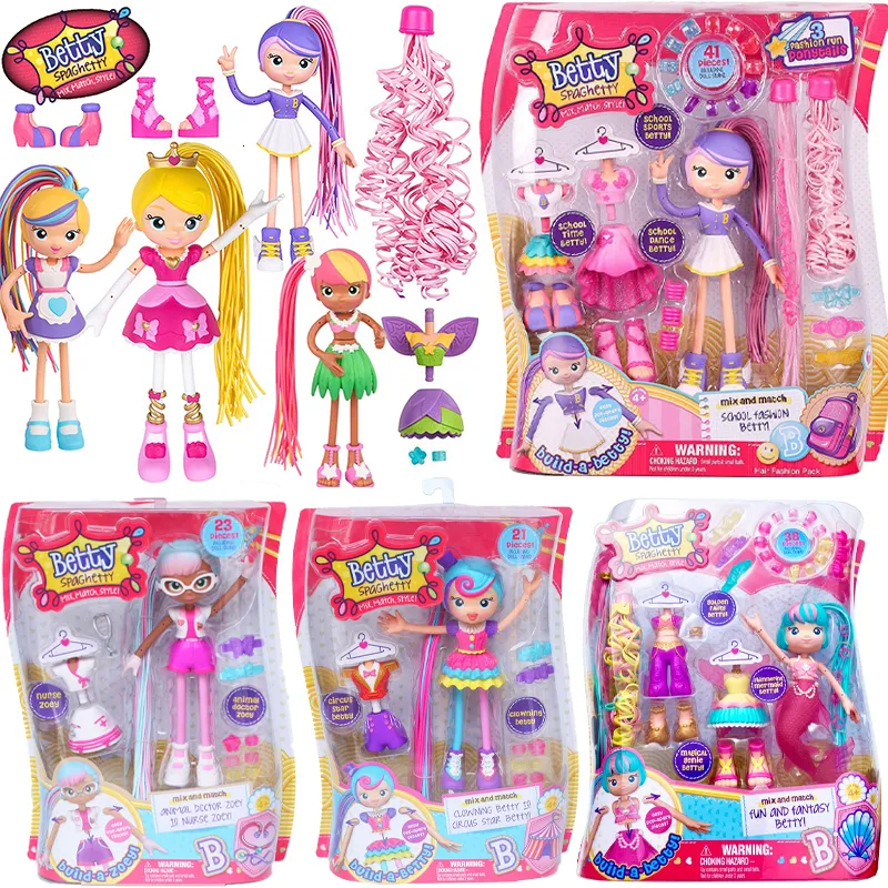 Lalki Oryginalne Betty Spaghetty Toy Sets Sets Children Toys Anime Action Figures Kolekcje Dziewczęta Modele Prezent 230812