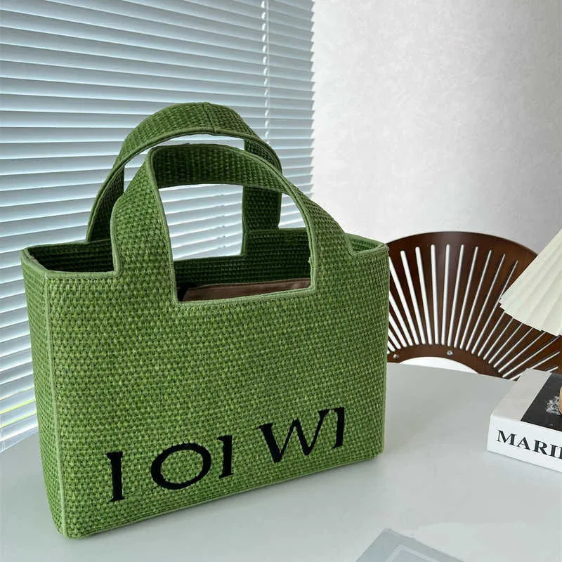 Brand Women's Bag Woven Tote Summer Island Series Shoulder 2023 New Fashion High Quality Handbag