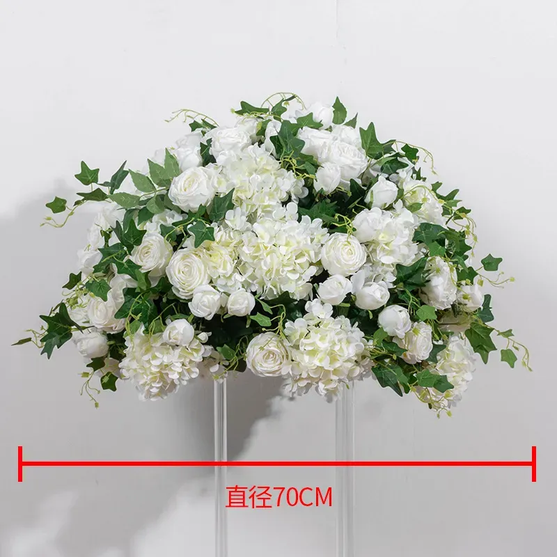 Simulation Hydrangea Rose Ball Western-style Wedding Table Decoration Window Exhibition Hall Arrangement Flower Ball Silk Flower