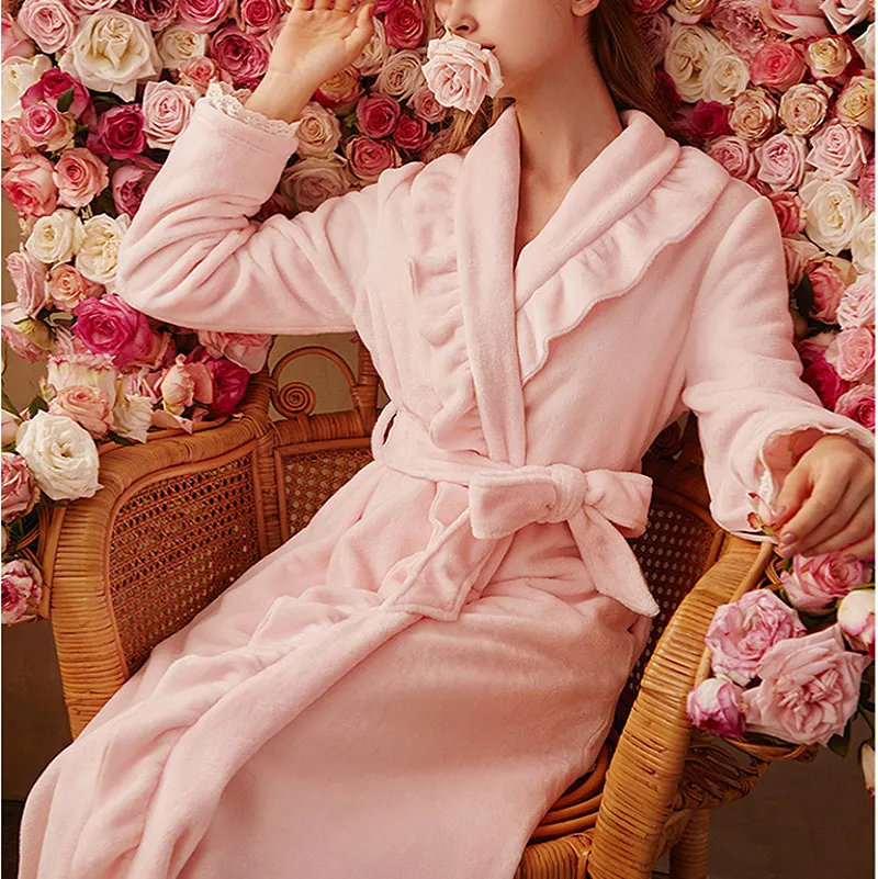 Women s Thick Flannel Robe Sleepwear Ankle-Length Full Sleeve Winter  Loungewear from Dhgate Womens Sleepwear - price 57.52