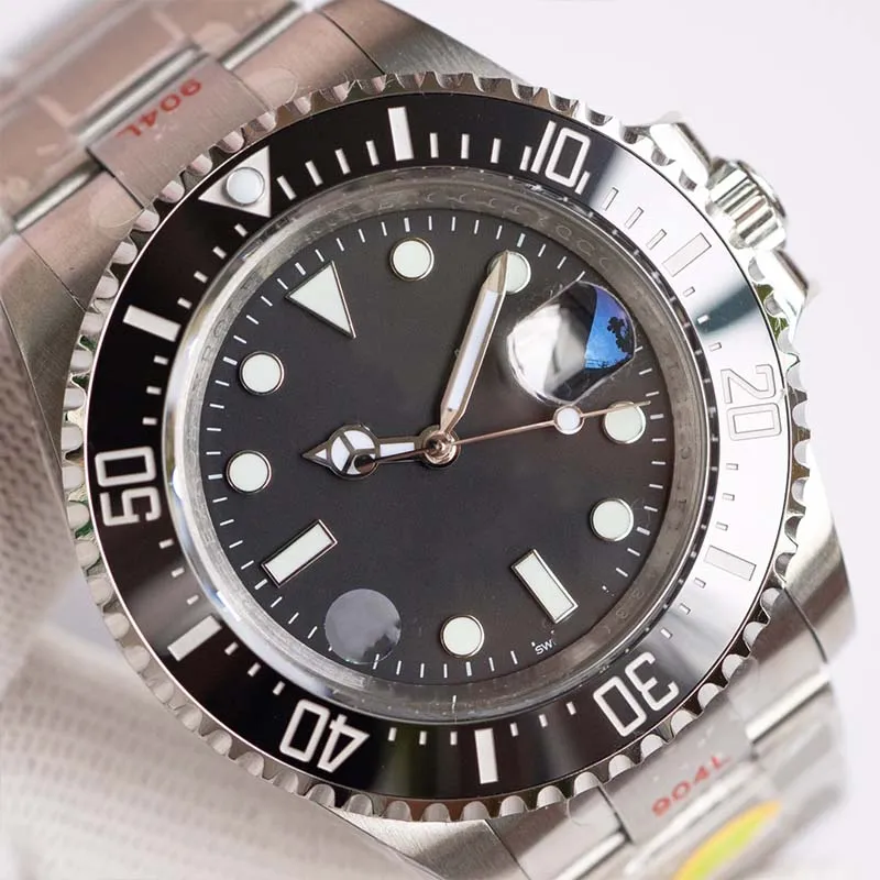 2023 Relógio de luxo Rolaxes Clean Luxury SEA-DWELLER Bezel 43mm Mecânico de alta qualidade Business Casual Relógio de pulso à prova d'água Batman sub Mariner L