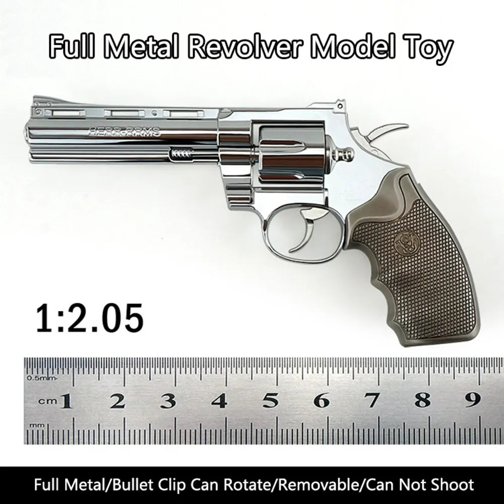 Alloy Toy Gun Revolver Model Keychain 12.05 Full Metal Gun Toys Pistol