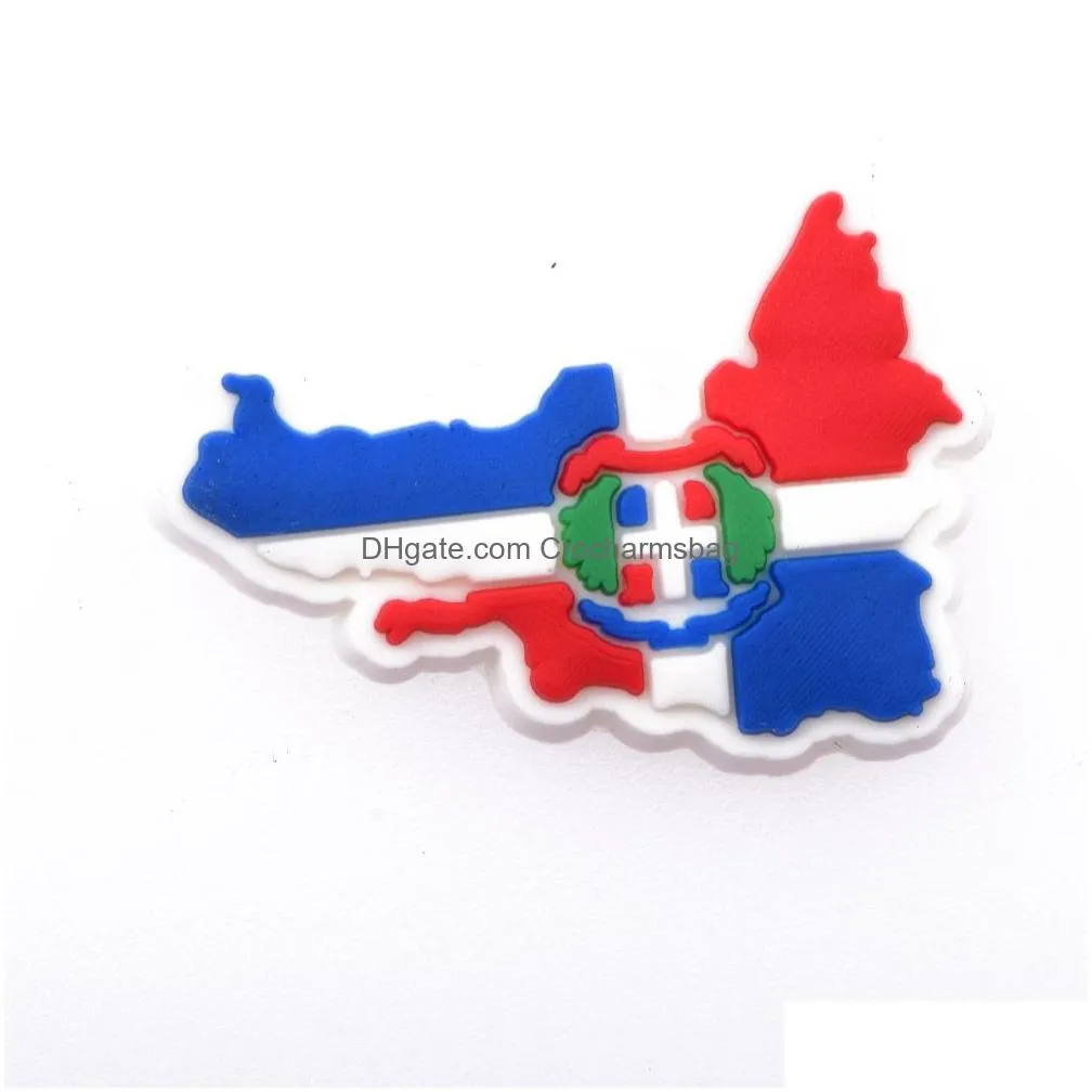 Shoe Parts Accessories World Flag Clog Charms For Gift International Charm Wholesale Mexican Flags Shoes Pins Sandal Decorat Series Randomly