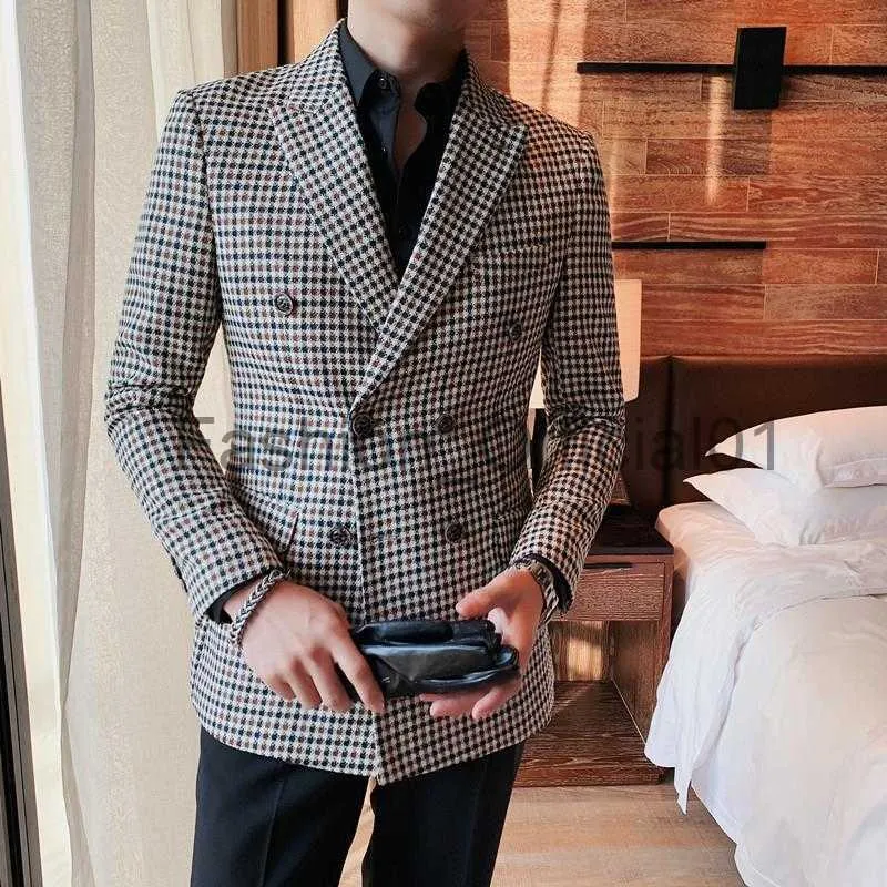 A New Day Dark Brown Houndstooth Slim Fit Dress Pants 6 - $23
