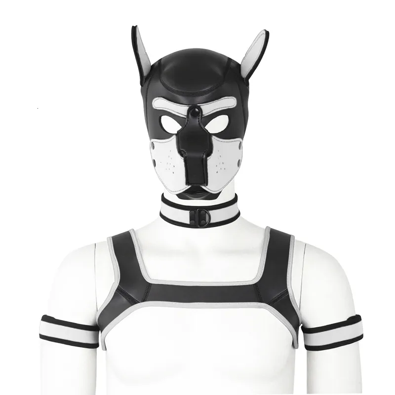 Beige PU Puppy Play Mask, Mens Chest Strap, Neck... From Deng10, $35 |  DHgate.Com