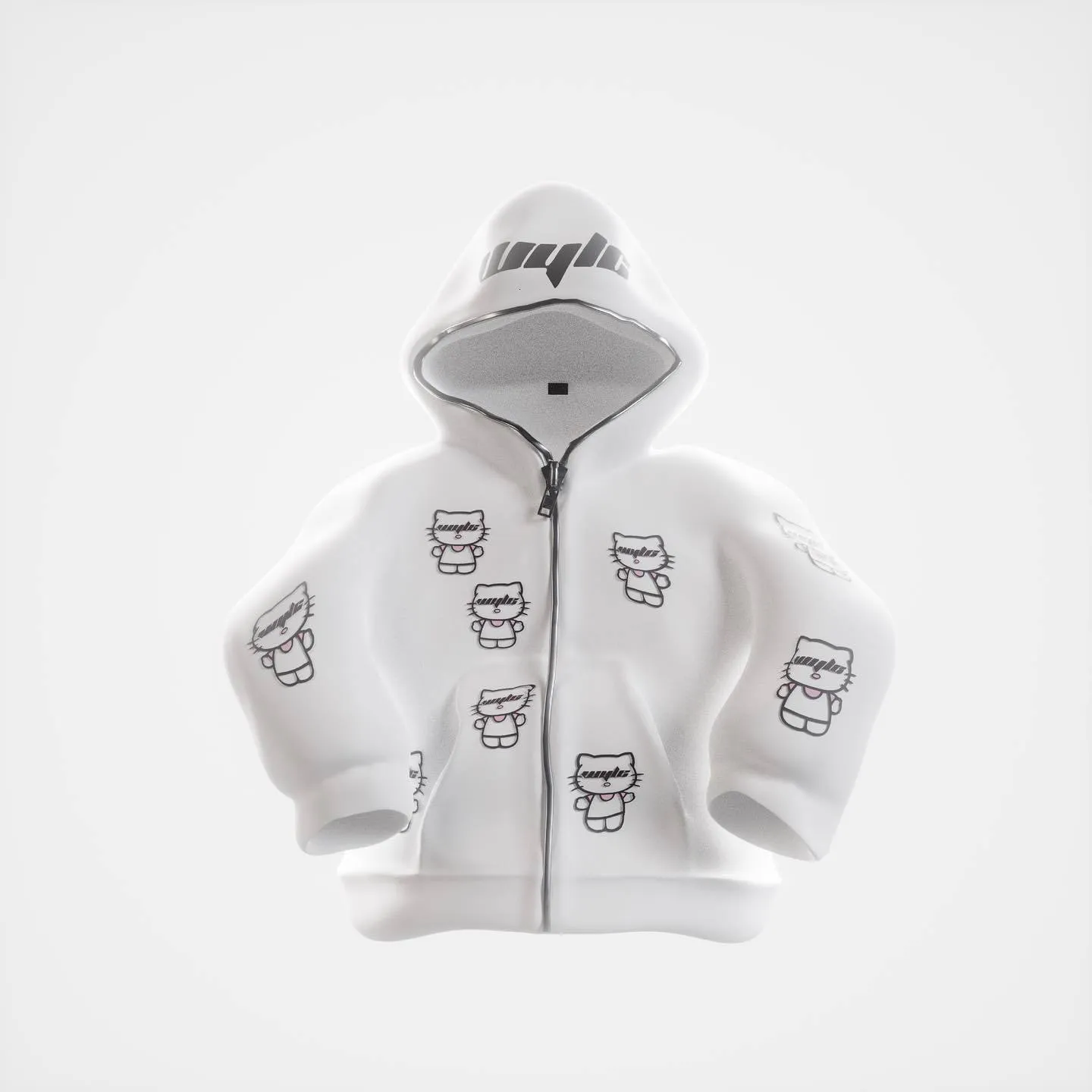 Y2k Zip Up Hoodie - Oversized Harajuku Graphic Sweatshirt