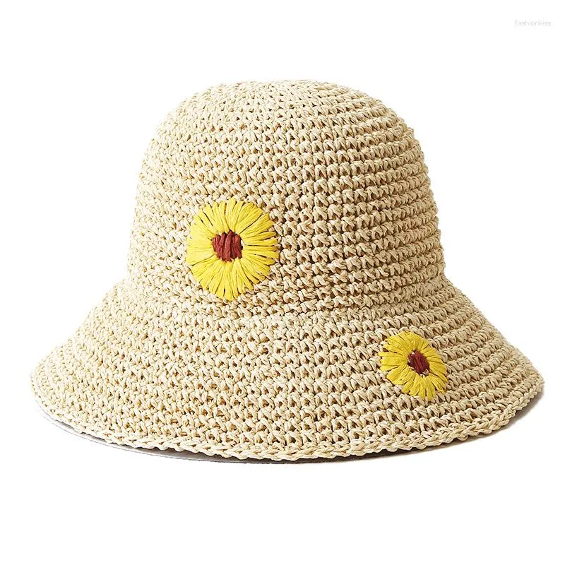 Hand Woven Straw Crochet Crochet Wide Brim Hat For Women Breathable And Pure  Summer Sunshade Fisherman Cap From Japan And Korea From Fashionkiss, $16.58