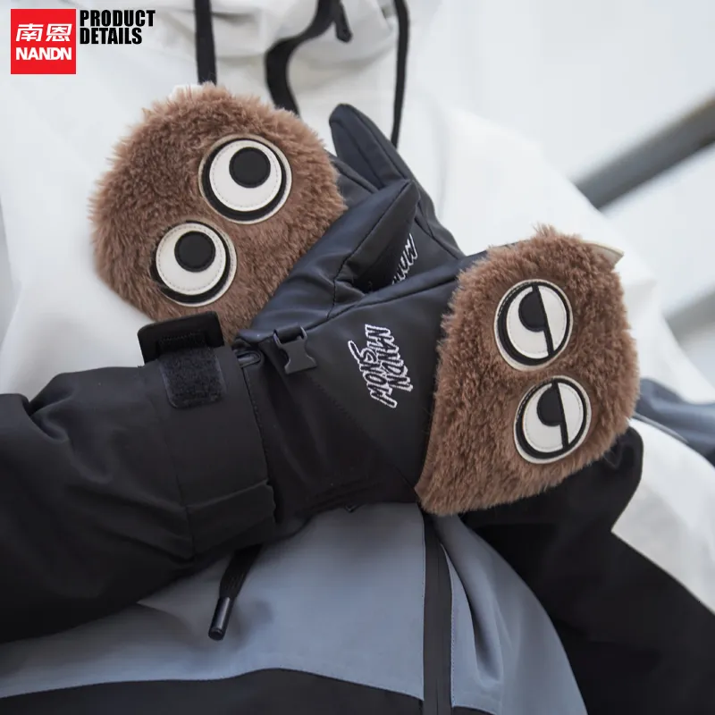 Лыжные перчатки Nandn Snow Ski Gloves Водонепроницаемый тепловый материал PU Материал Мужчины и женщины 230814