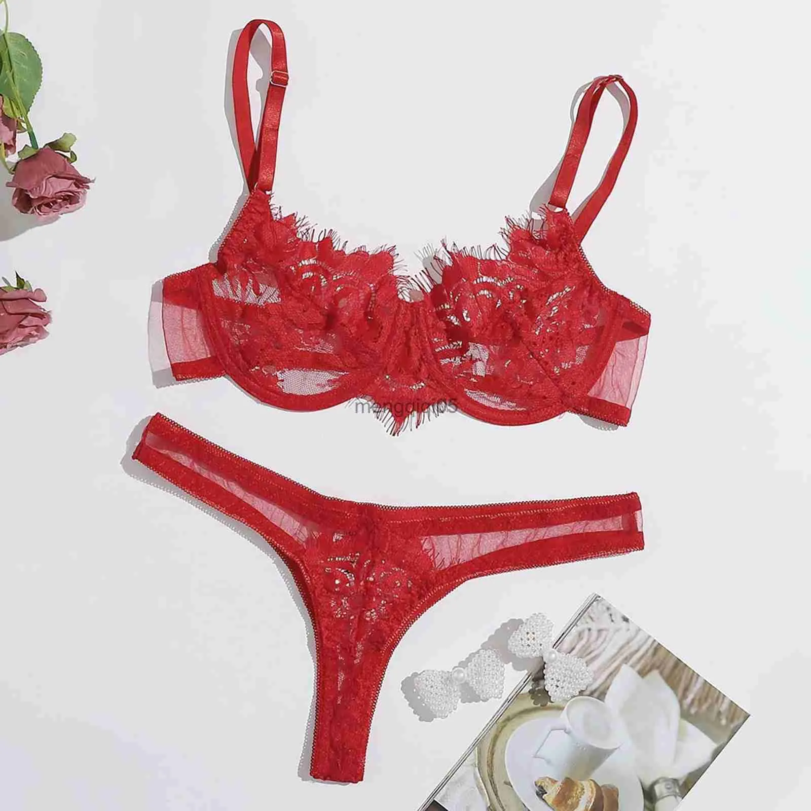 Sexy Set Lace Bra Set See Through Low Waist G Strings Mesh Hollow Underwear  Babydolls Bra Set Floral Soft Comfortable Lingerie Set HKD230814 From  Mengqiqi05, $4.24