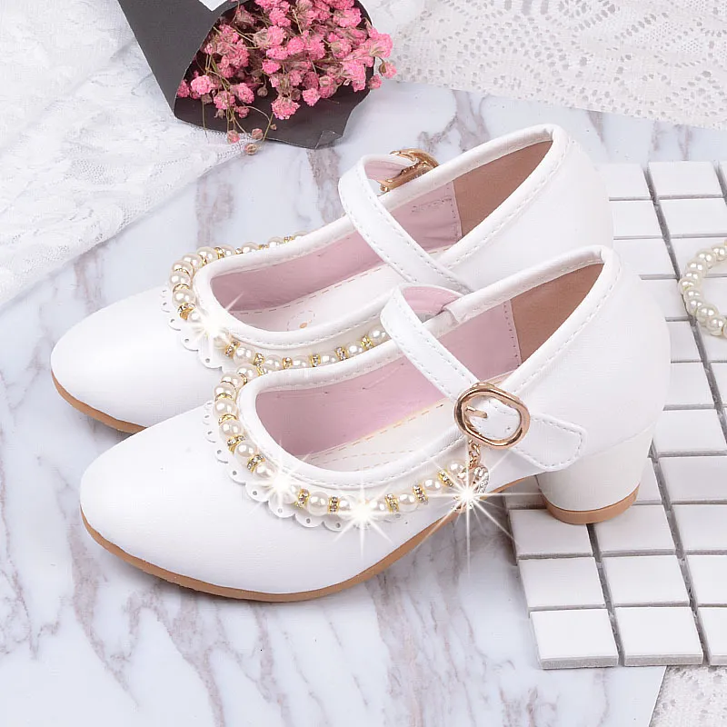 Sneakers Princess Kids High Teli Dress Dress Party Child Children's Child's White Enfants Wedding for Girl Gift 230814