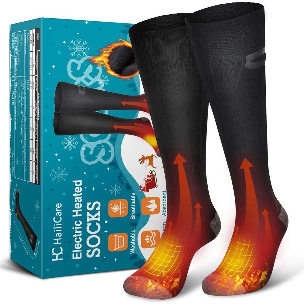Sports Socks Electric Heating Rechargeable Battery For Men Woman Winter Thermal Outdoor Motorcycle Skiing 230814