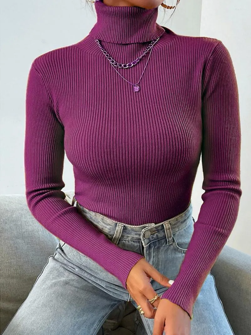 Maglioni femminili in vendita autunno inverno donne a manica lunga a manica a maglia tira maglione maglione per maglioni a costola casual top femminile