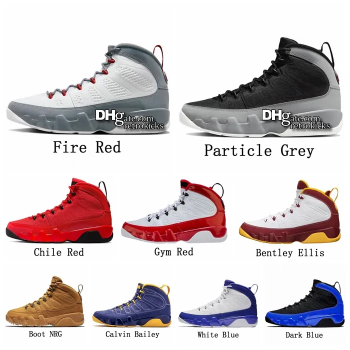 9 9s Fire Red Shoes Chile Red Sneaker Particle Grey Womens Mens