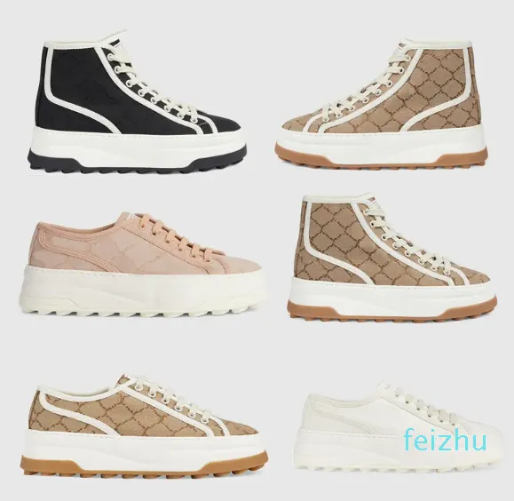 Designer Mode Frauen Sneaker High Top Shoes Klassische Leinwand für Frauen Schnürung Tennisschuhe Mode Canvas Sneakers Freizeitschuhe für Gehen