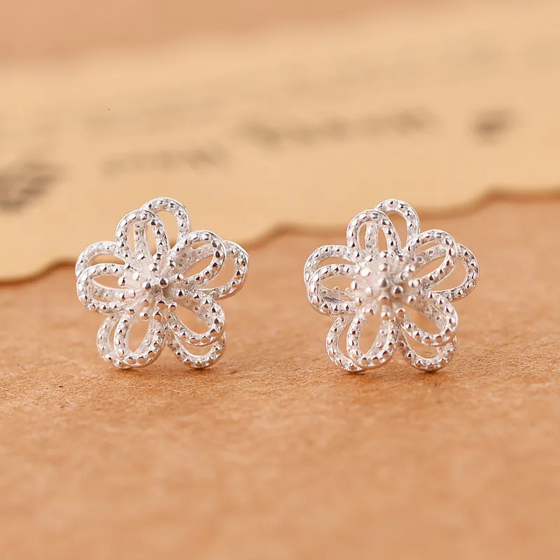 Stud Reeti 925 Sterling Silber Blumenohrringe für Frauen eleganter Hochzeit Schmuck Pendientes Mujer Moda Brincos 230814