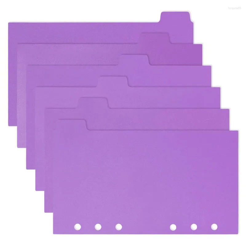 Arkusze separator kieszonkowy plastikowe dzielniki zakładki fioletowe foldery indeksu kleju