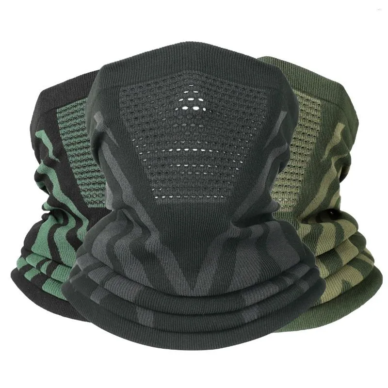 Bandanas Cycling Mask Militaire gebreide Ski Women Men Bandana Klimmen Hoofddoek Hek Gaiter Half Face Face Fishing Tube