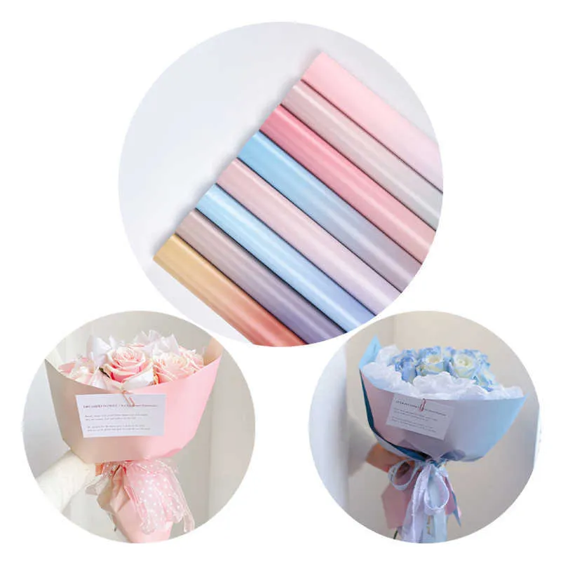 Elegant Gradient Ouya Two Color Pink Gift Wrapping Paper Paper 20 Sheets  For Flower Bouquets, Waterproof Korean Wrapping Paper R230814 From  Mengqiqi09, $11.53