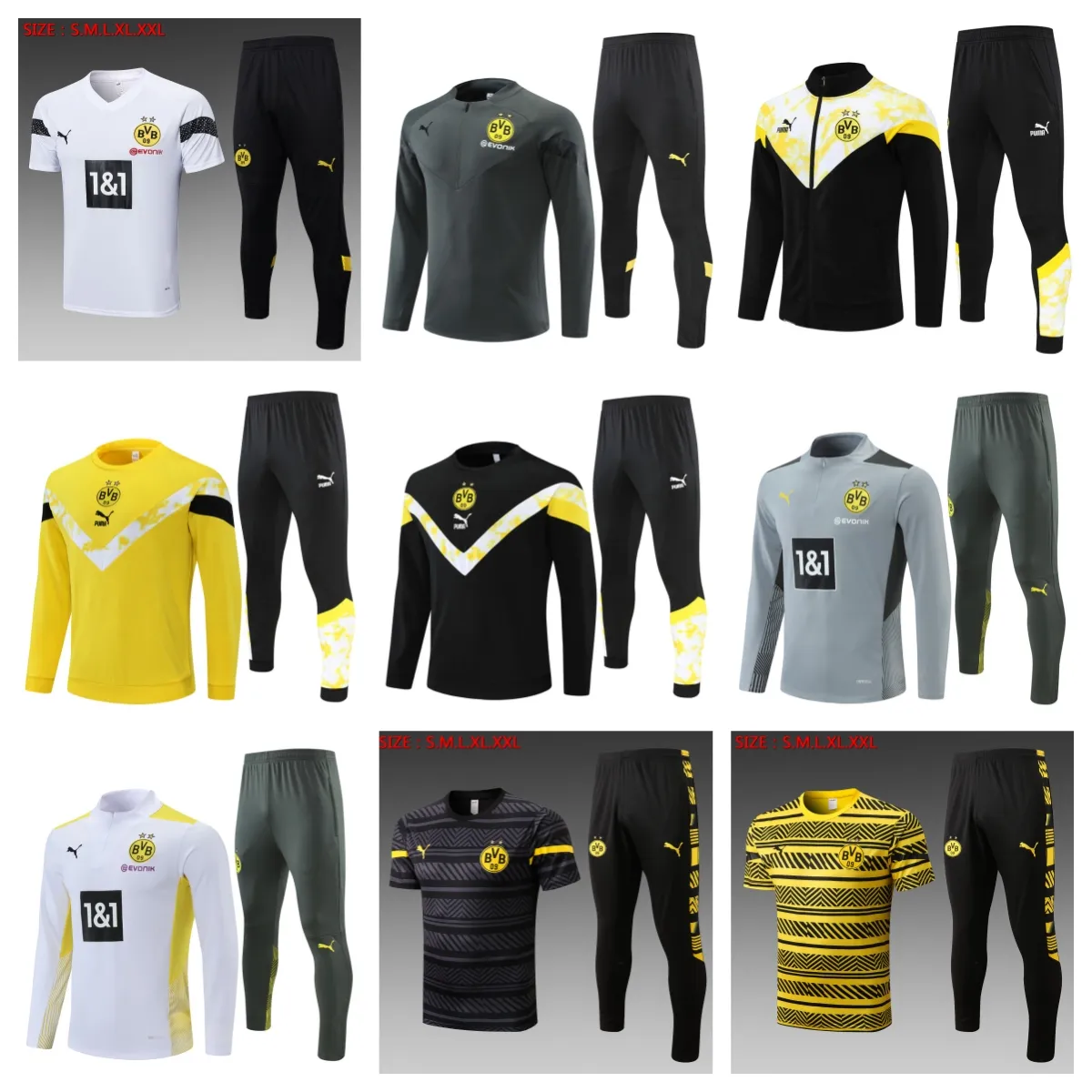 23 24 REUS REYNA Training Wear Kit Suit HALLER BRANDT SULE ADEYEMI MALEN SCHULZ 22 23 PISZCZEK training suit Survetement football sportswear set