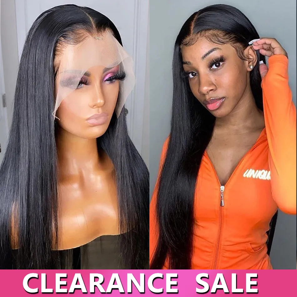 360 HD Transparent Straight Lace Front Wig Pre Plucked, Smooth