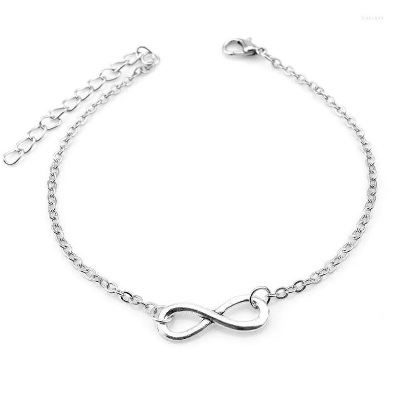 anklets women forever infinity charm anklet 8 chain ankle bracelets on leg sexy barefoot sandal beach gold foot jewelry for girls