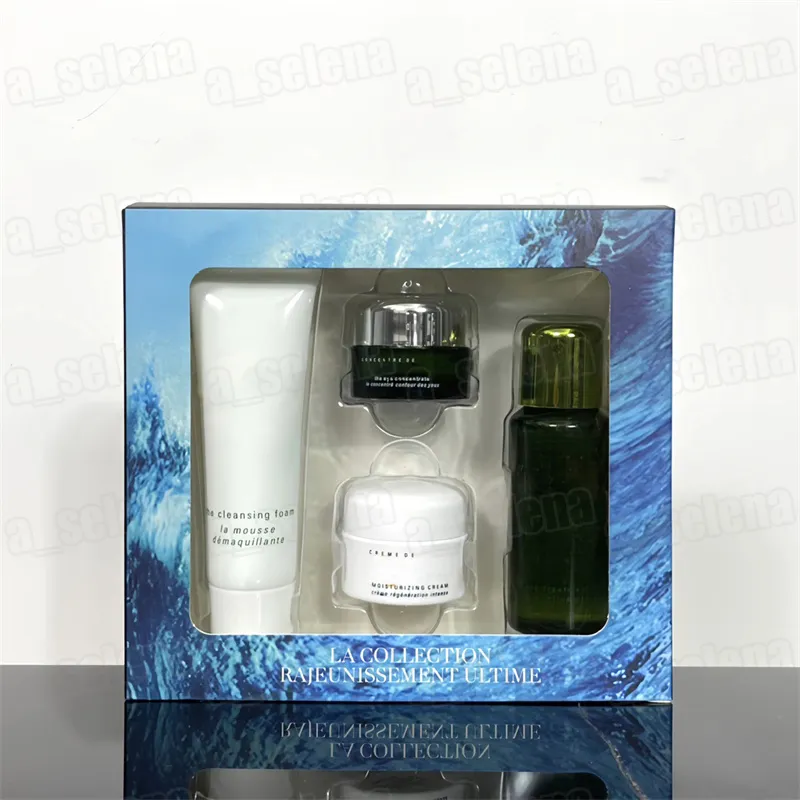 Бренд Advanced Skin Care Set 4pcs Установите очищающую пену Увлажняющую кремовую концентрацию глаз.