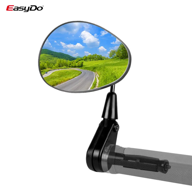 Bike Groupsets EasyDo Bicycle Standweergreep achteruitzicht Mirror 360 Roteer verstelbare achteraanzicht Reflector 17245 mm Antifall MTB Cycling Accessories 230814