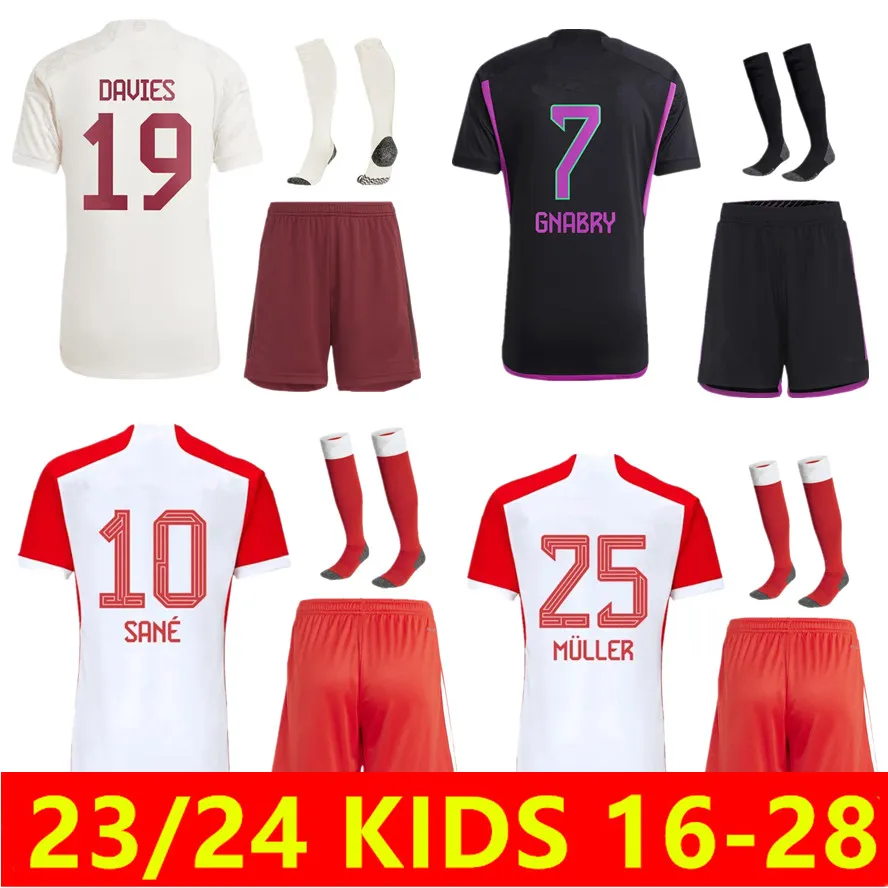 Çocuklar 2023 2024 Futbol Kitleri Takipler Minjae Gnabry Davies Kane Futbol Forması 23/24 Coman Kimmich Sane Kid Footbal Kit