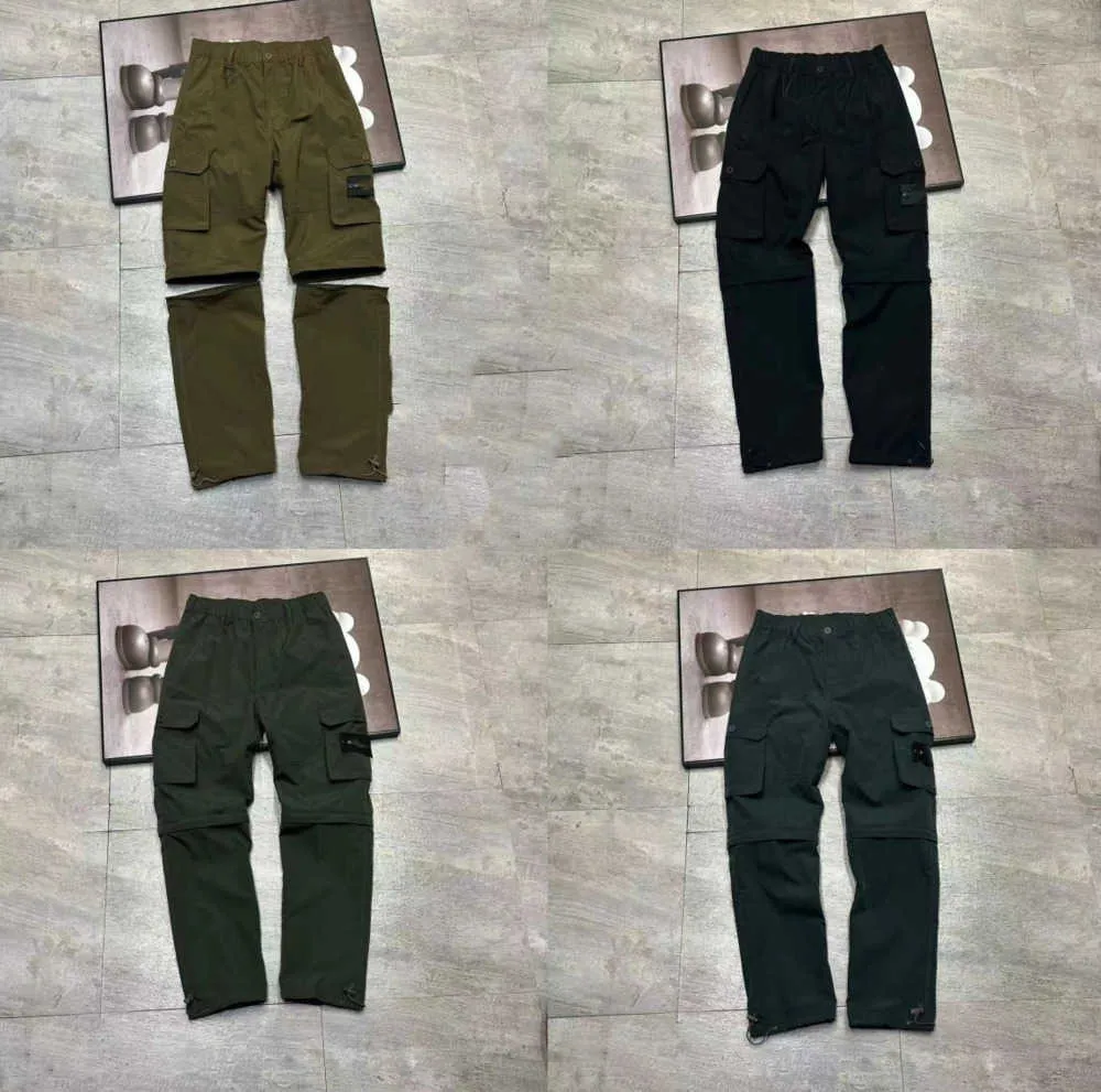 Designer Herren Pant Autumn Winter Stone Cargo Soveralls Badge Militärstil Retro gewaschene Seitentasche Bündel Fußmänner Overalls Casual 602ess