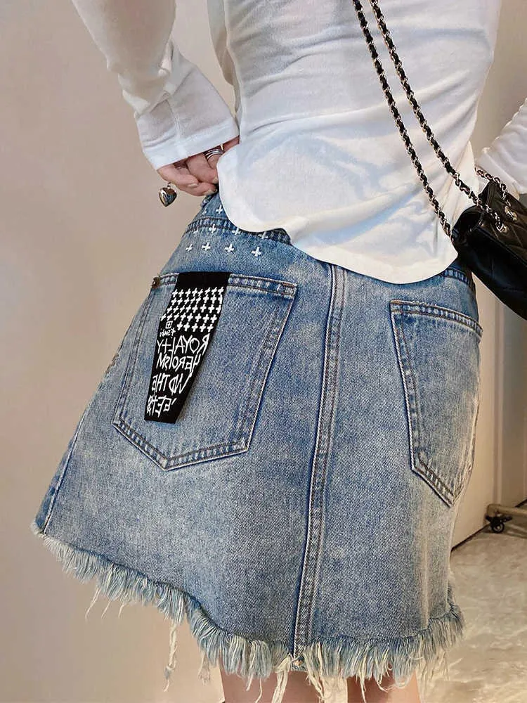 DHgate.com:Womens 2-Piece Raw Denim Wrap Skirt: Stylish