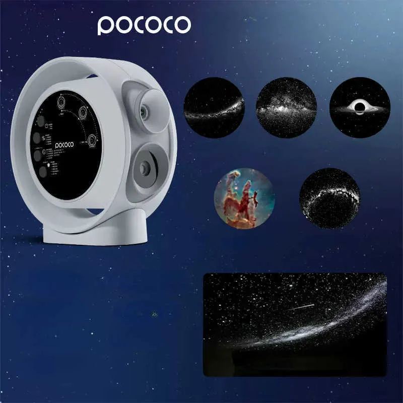 POCOCO Home Planetarium Star Projector Ultra Clear Galaxy Projector Auto  Off Timer Remote Control Night Light For Room Decor HKD230812 From 132,84 €