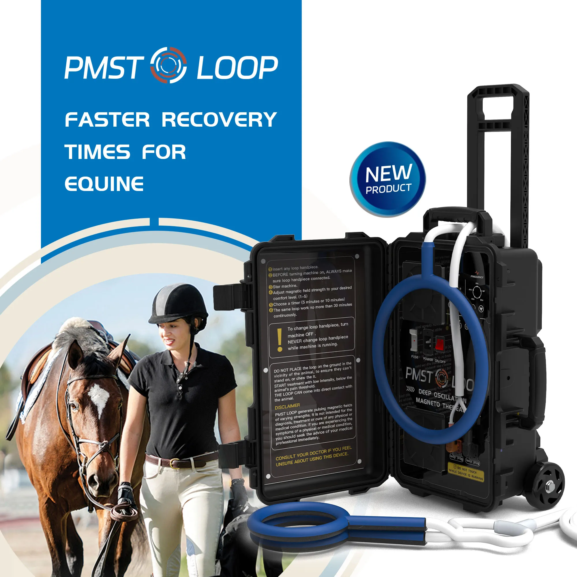 Magna Wave Equine PEMF Loop For Horse Show Tracker Hock Disease Pain