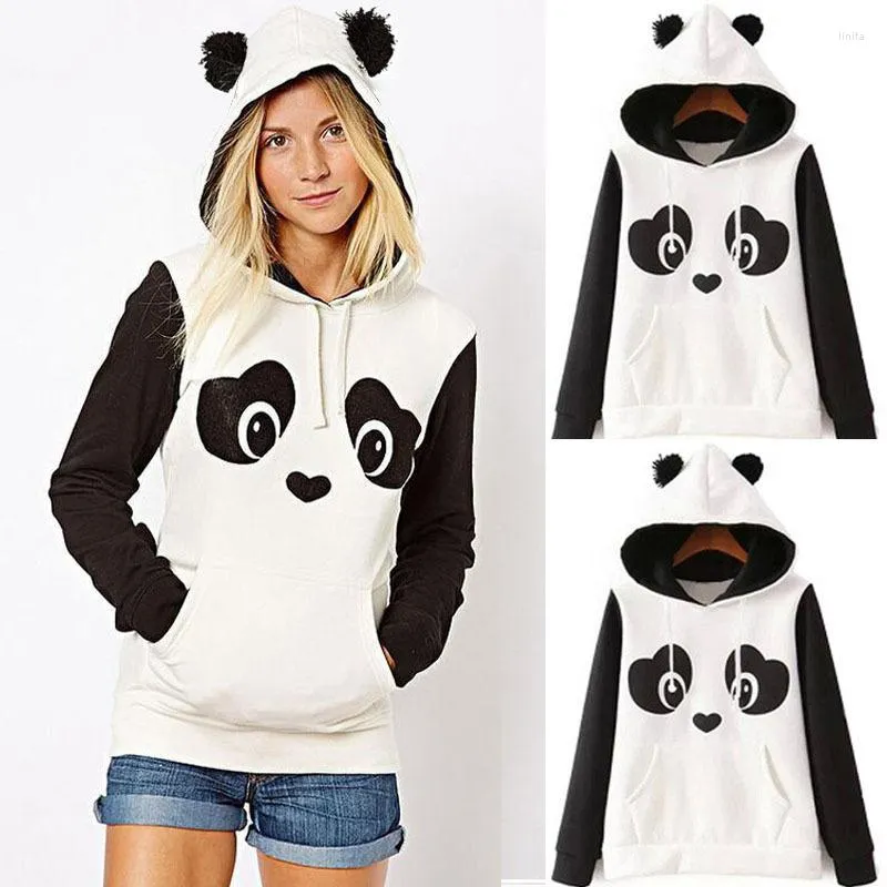 HODEIES للسيدات المنزل الهبي اللطيف اللطيف PANDA PRINT FLEECE بالأبيض