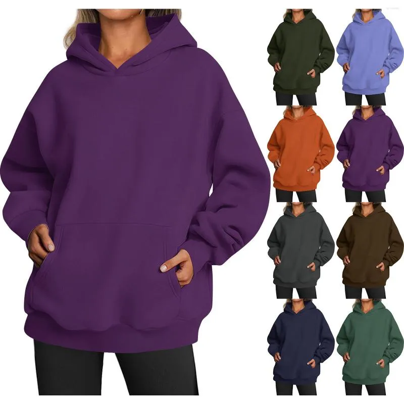 Gymkläder kvinnor överdimensionerade tröjor fleece hoodies långärmad full längd för kvinnor lätt zip upp