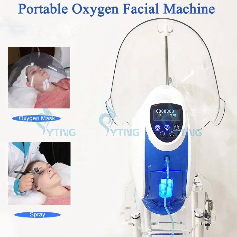 Maszyna twarzy tlenu terapia na twarz Maska twarzy Zmuszanie skóry Odrzut wodny Peeling Portable wielofunkcyjny