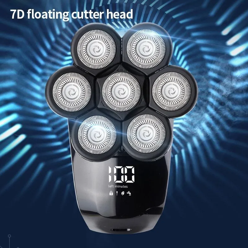 Electric Shavers Electric Shaver 7D Hairdresser Rechargeable Shaver For Men Shave Their Heads Bald Head Artifact Beard Knife 230814