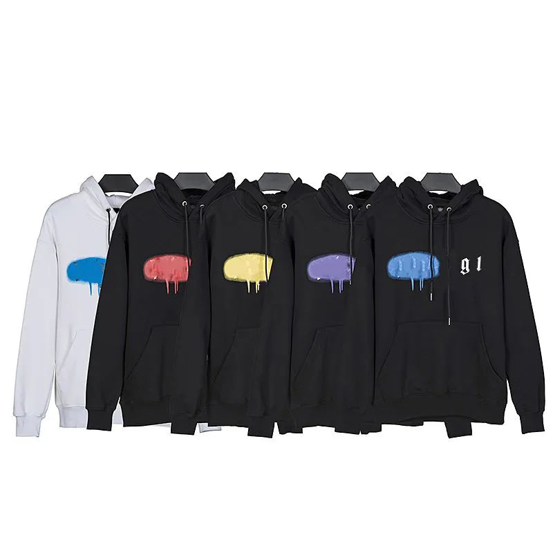 Designer pour hommes rhudedark haute rue doigt foudre graffiti dessiné à la main hommes femmes manteau chaud mode sweat à capuche ample S-XL